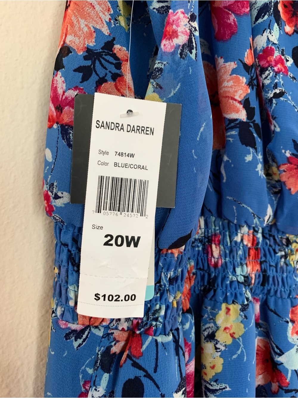 Floral Summer Maxi Dress in Royal Blue (Belk) - Picture 7 of 10